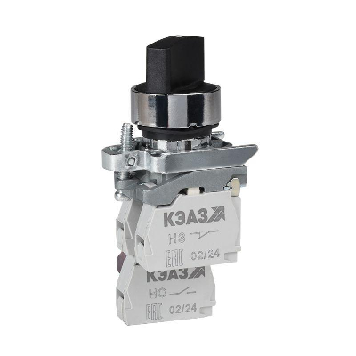 Переключатель КПЕ1121РС 2но+1нз ручка фикс 2поз IP40 черн. КЭАЗ 271787