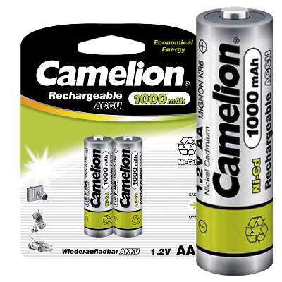 Аккумулятор R6 NI-Cd 1000мА.ч BP-2 (блист.2шт) Camelion 6181