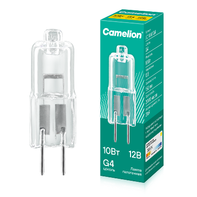 Лампа галогенная JC 10Вт 12В капс. g4 Camelion 2167