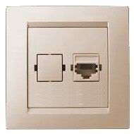 Розетка компьютерная СП Simon15 RJ45 IP20 сл. кость Simon 1590598-031