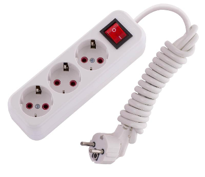 Удлинитель 3х2м с заземл. 16А IP20 с выкл. Lezard 720-0302-302