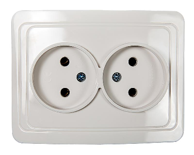 Розетка 2-м CLASSICO 2102 бел. ASD / IN HOME 4680005959914