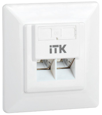 Розетка компьютерная 2-м СП RJ45 кат.6 FTP ITK CS2-1C06F-2-1