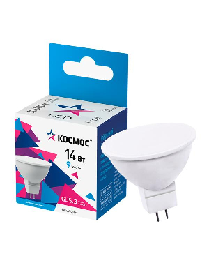 Лампа светодиодная JCDR 14Вт GU5.3 4500К 1260лм 174-265В КОСМОС LkecLED14wJCDRC45