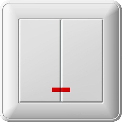 Выключатель 2-кл. СП W59 16А IP20 с индик. бел. SchE VS516-251-18