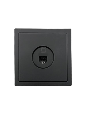 Розетка компьютерная 1-мест. СП ZIMA IP20 черн. бархат LEZARD 704-4288-140