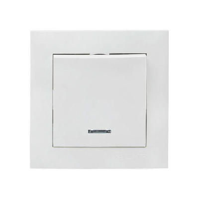 Выключатель 1-кл. СП Валенсия 10А IP20 с индикатором бел. PROxima EKF EWV10-121-10