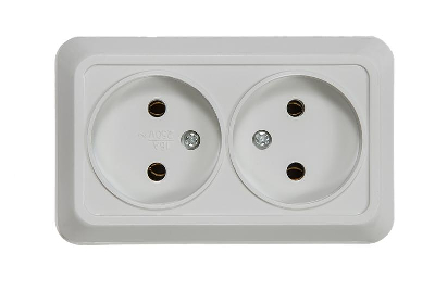 Розетка 2-м BOLLETO накл. 7102 бел. ASD / IN HOME 4680005959822
