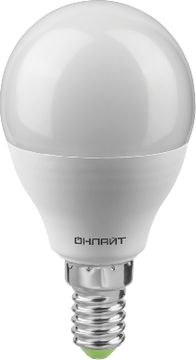 Лампа светодиодная 90 062 OLL-G45-12-230-6.5K-E14-FR 12Вт шар 6500К холод. бел. E14 1200лм 176-264В ОНЛАЙТ 90062