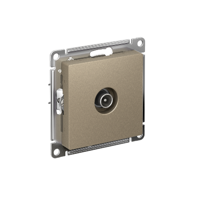 Механизм розетки TV ATLAS DESIGN оконечный 1DB шампань SchE ATN000591