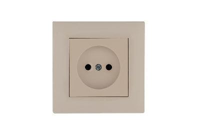 Розетка 1-м Karea RIZZ без заземл. крем Makel 88010022