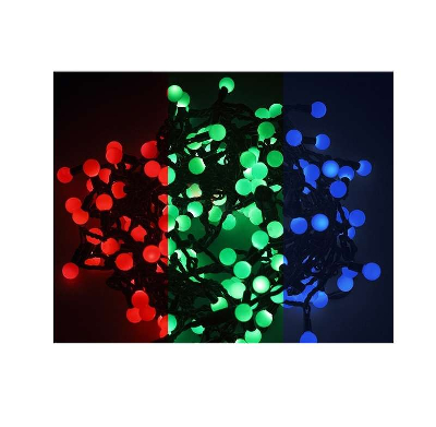 Гирлянда "LED-Шарики" 5м d=15мм 30LED RGB темно-зел. провод 3.6Вт 220В IP20 NEON-NIGHT 303-539