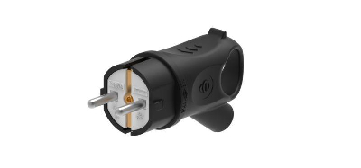 Вилка MultiSet 2К+З 16А/250В IP44 угловая каучуковая черн. SE MST1102BK