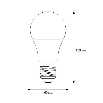 Лампа светодиодная LED-A60-12W-E27-3000K 12Вт грушевидная 3000К тепл. бел. E27 180-240В ЛОН Ergolux 12150