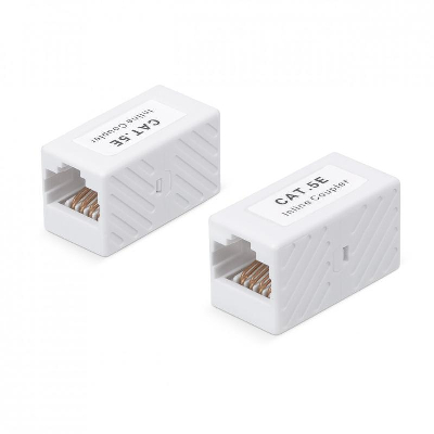 Адаптер проходной RJ45-RJ45 (8p8c)WR-CA-8p8c-C5E кат. 5е неэкранир. бел. WRline 505223