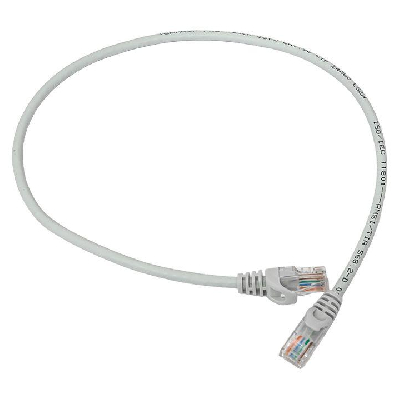 Патч-корд кат.5e неэкранированный UTP оболочка LSZH сер. (0.5м) TeraLINK PRO EKF TRP-5EUTP-LSH-05M-GY