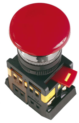Кнопка AEAL-22 "Грибок" с фикс. красн. D22 240В 1з+1р ИЭК BBG60-AEAL-K04