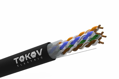 Кабель витая пара U/UTP 4х2х24AWG (0.48мм) кат.5E PE Fluke tested (м) TOKOV ELECTRIC TKE-C05-U/UTP-42-5E-305-OD