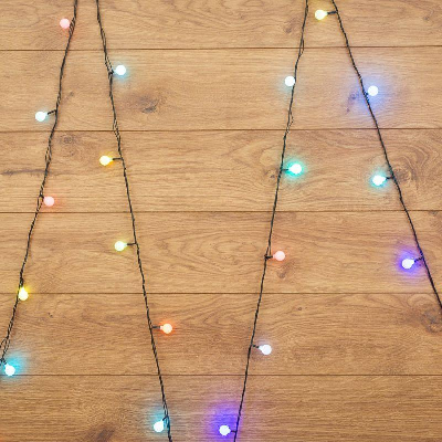 Гирлянда "LED-Шарики" 5м d=18мм 30LED RGB темно-зел. провод 3.6Вт 220В IP20 NEON-NIGHT 303-549