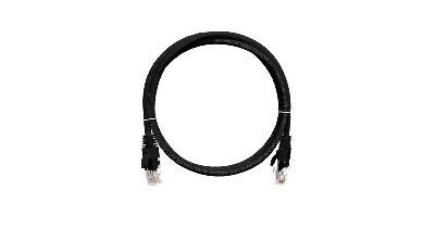 Шнур коммутационный кат.5E (класс D) U/UTP 4 пары 24 AWG (7х0.205мм) 100МГц 2хRJ45 (8P8C) T568B заливной с защитой защелки мж BC чистая медь LSZH нг(А)-HFLTx 1.5м черн. NIKOMAX NMC-PC4UD55B-015-C-BK