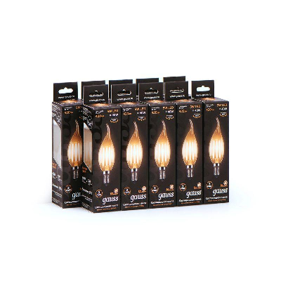 Лампа светодиодная Black Filament Свеча на ветру E14 5Вт 2700К Gauss 104801105
