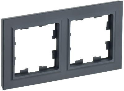 Рамка 2-м BRITE РУ-2-БрГ графит IEK BR-M22-K53