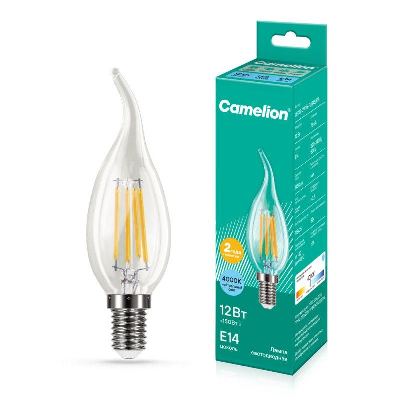 Лампа светодиодная филаментная LED12-CW35-FL/845/E14 12Вт 220В Camelion 13711