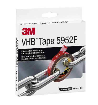 Лента монтажная двусторонняя VHBТМ 5952 F основа вспененный акрил адгезив VHВ 19ммх3м черн. 3М 7100211813