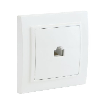 Розетка компьютерная 1-м СП Минск RJ45 бел. Basic EKF ERK01-035-10