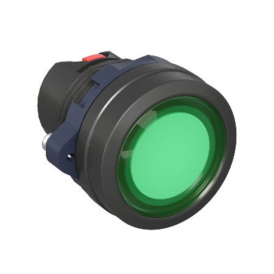 Головка кнопки плоская прозрачная с фиксацией зел. DKC M22P-FLLGP