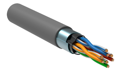 Кабель связи витая пара F/UTP кат. 5E 4 пары PVC 1м сер. GENERICA ITK BC1-C5E04-311-305-G