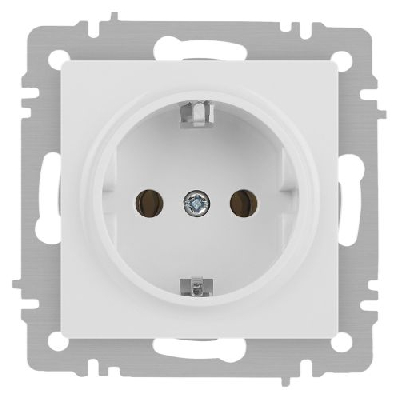 Розетка Intro Accent 6-202-01 2P+E Schuko 16А-250В IP20 СУ AL/CU бел. Intro Б0063678