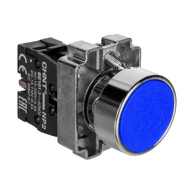 Кнопка управления NP2-BA61 без подсветки 1НО IP40 (R) син. CHINT 573892