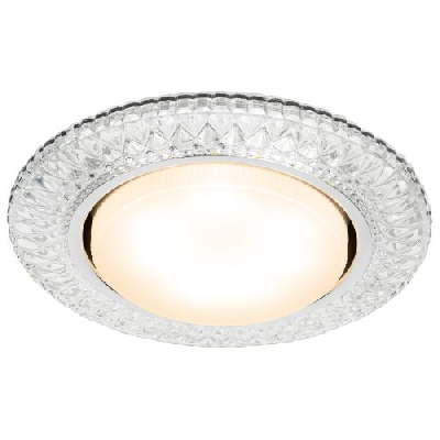 Светильник DK LD23 SL/WH декор cо светодиодной подсветкой Gx53 прозр. ЭРА Б0029627
