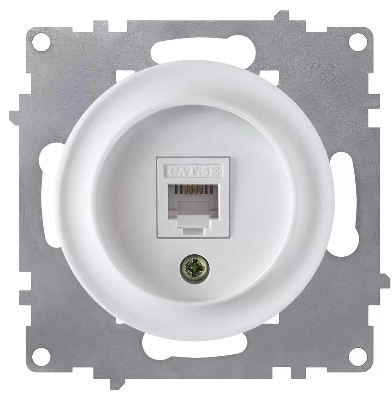 Розетка компьютерная 1-м СП Florence RJ45 кат.5E механизм бел. 1E20701300 OneKeyElectro 2172770