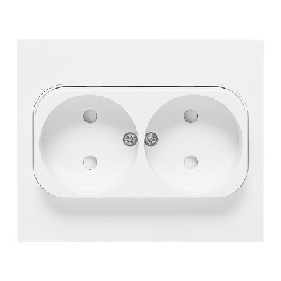 Розетка 2-м СП Стокгольм 10А IP20 без заземл. защ. шторки бел. PROxima EKF EXR10-102-10