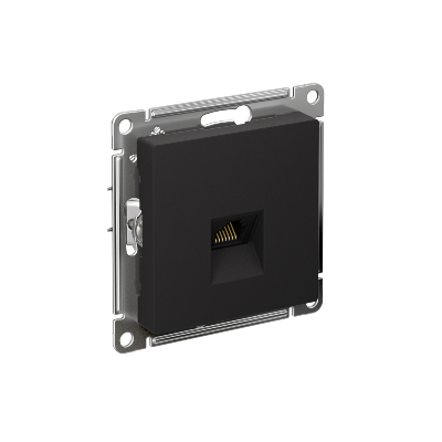Механизм розетки компьютерной ATLAS DESIGN RJ45 карбон SchE ATN001083