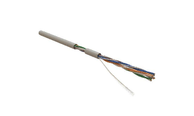 Кабель UTP 4-C5E-SOLID-GY-305 витая пара UTP (U/UTP) кат.5e 4 пары (24 AWG) одножильн. (solid) PVC (305м) сер. Hyperline 41903