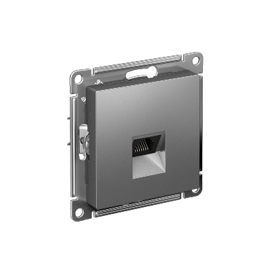 Механизм розетки компьютерной ATLAS DESIGN RJ45 сталь SchE ATN000983