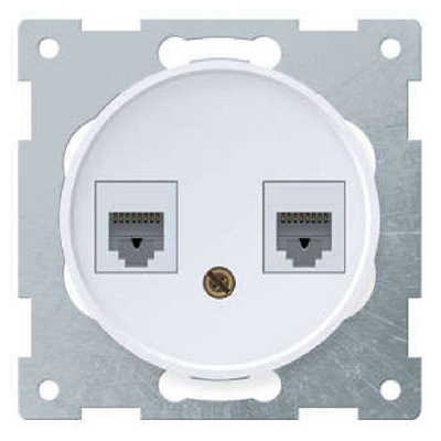 Механизм розетки комп. 2-м СП Florence RJ45 кат.5e бел. 1E20901300 OneKeyElectro 2172772