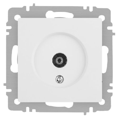 Розетка Accent 6-301-01М TV одиночная IP20 СУ бел. матов. Intro Б0063603