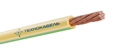Провод ПуГВнг(А)-LS 1х2.5 450/750В Ж/З (бухта) (м) Технокабель 00-00149418