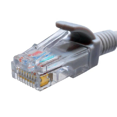 Патч-корд кат.5E UTP 4х2 26AWG (7х0.16мм) Cu LSZH 0.3м сер. SUPRLAN 10-0140
