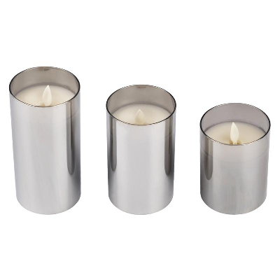Свеча декоративная CL7-SET3-sr (компл. 3-х свечей серебр.) ФАZА 4895205018792