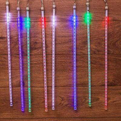 Электроукрашение "Тающая сосулька" 8х30LED 0.5м 220В IP44 мульти.; черн. провод NEON-NIGHT 256-319-6