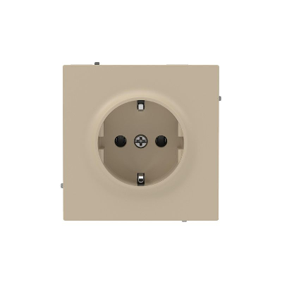 Розетка силовая KANT 2P+E защ. шторки ванильн. марципан DKC 7015033