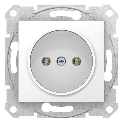 Механизм розетки 1-м СП Sedna 16А IP20 без заземл. без защ. шторок бел. SchE SDN2900121