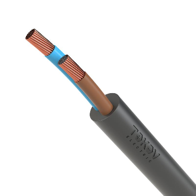 Провод TOKOV ELECTRIC ПВС 2х0.75 380В Ч (бухта) (м) 1945477