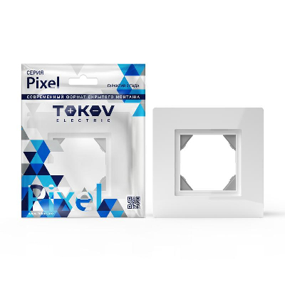 Рамка 1-м Pixel IP44 бел. TOKOV ELECTRIC TKE-PX-RM1-C01-IP44