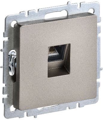 Розетка компьютерная СП RJ45 кат.5E BRITE РК10-БрШ шампань IEK BR-K10-1-K37
